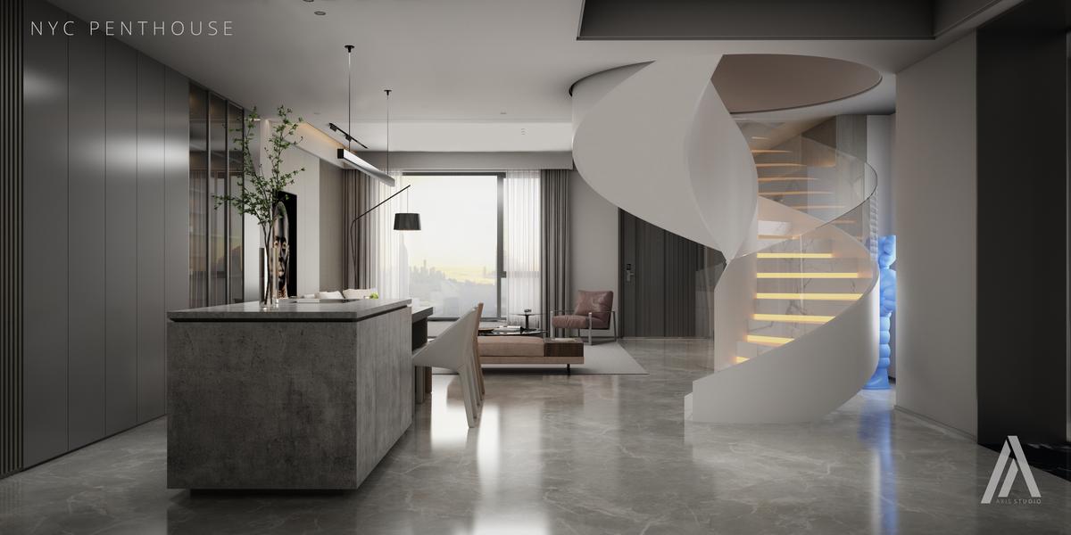 Entrada — Escalera helicoidal